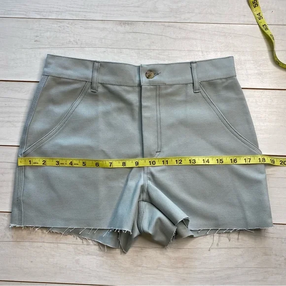 UO Urban Renewal Remnants Canvas Carpenter Shorts Sz S NWT Mint Seafoam Sea Salt - Picture 10 of 12